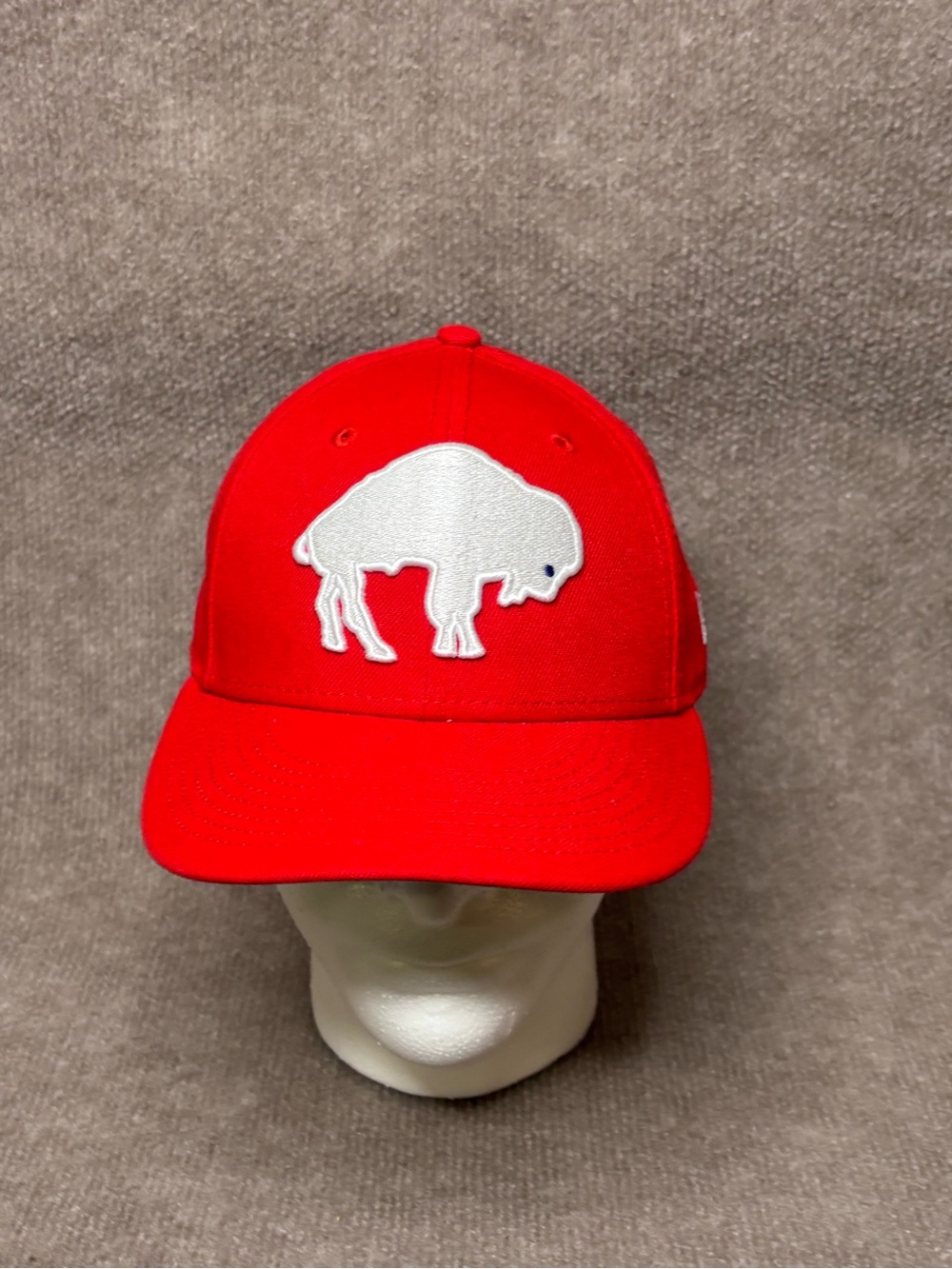 New Era Red Buffalo Bills Hat with White Buffalo Emblem